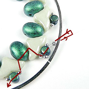 step 5 Customize Elsa pocket mirror Puca glass beads