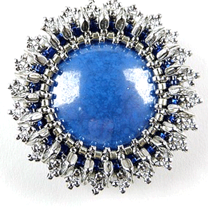 etape 20 - Bague Pam perles en verre Piros Puca