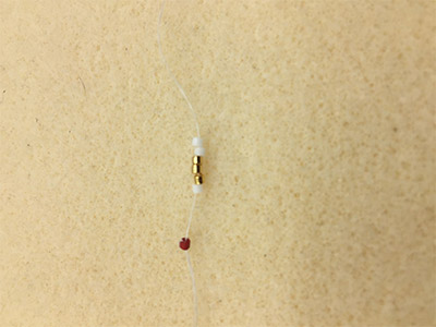 DIY Chic 3D triangle weaving earrings by Miyuki Delicas 11/0 : Step 21