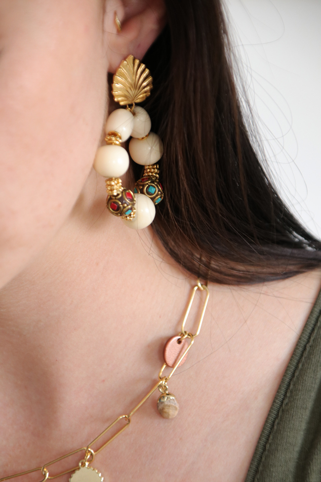 diy drop earrings ethnic tibetan pearls