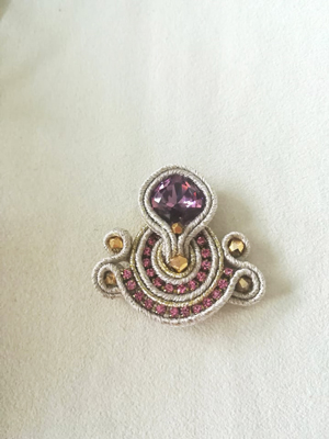 etape 1 boucles d oreilles soutache PureCrystal coudre soutache