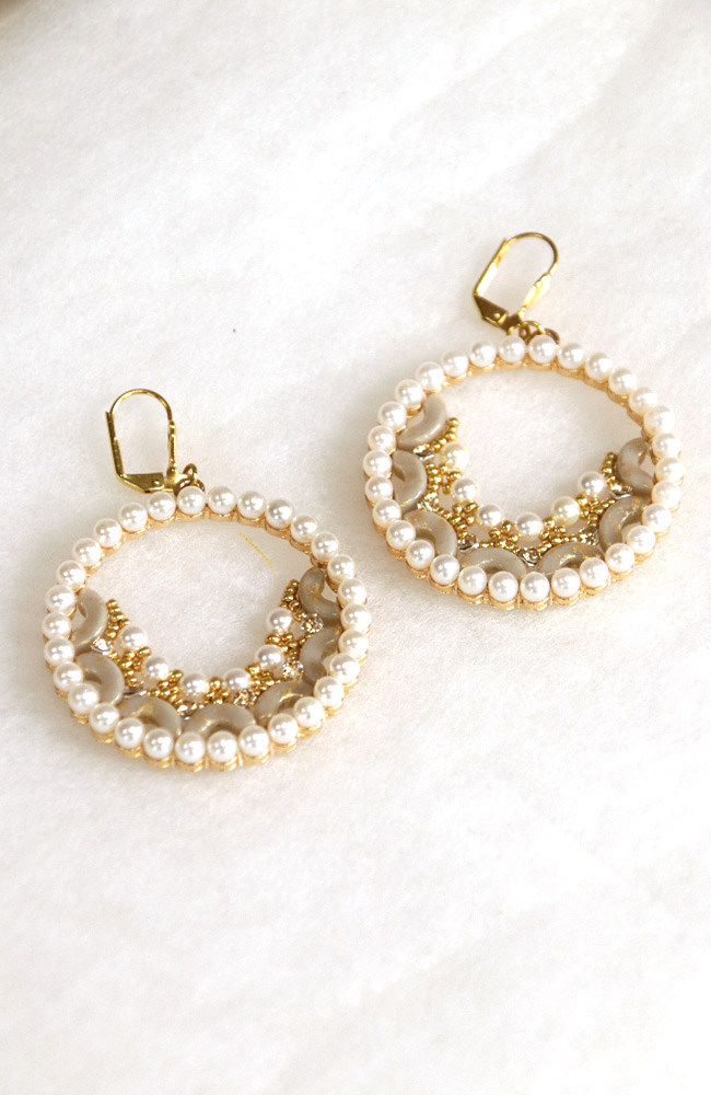 Schema  Charlotte glass bead pendant earrings by Puca