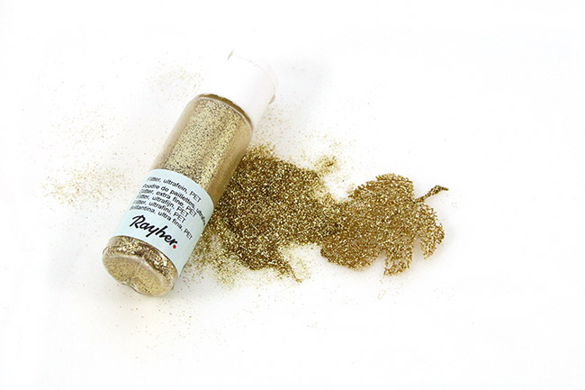 Glittery natural leaves : Step 5