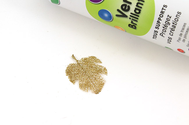 Glittery natural leaves : Step 6