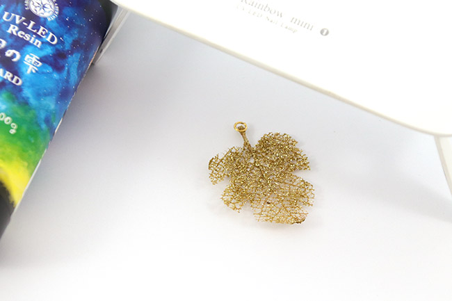 Glittery natural leaves : Step 7