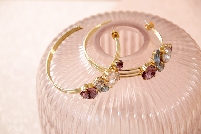 Hoops with PureCrystal crystals fixing UV resin final 2