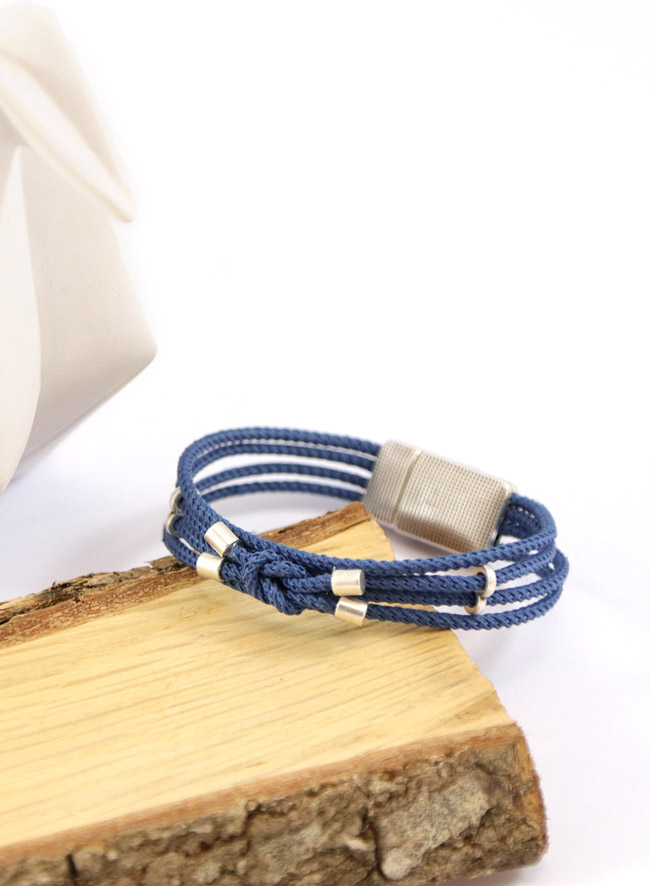 Magnetic clasp marine knot rope bracelet pinterest