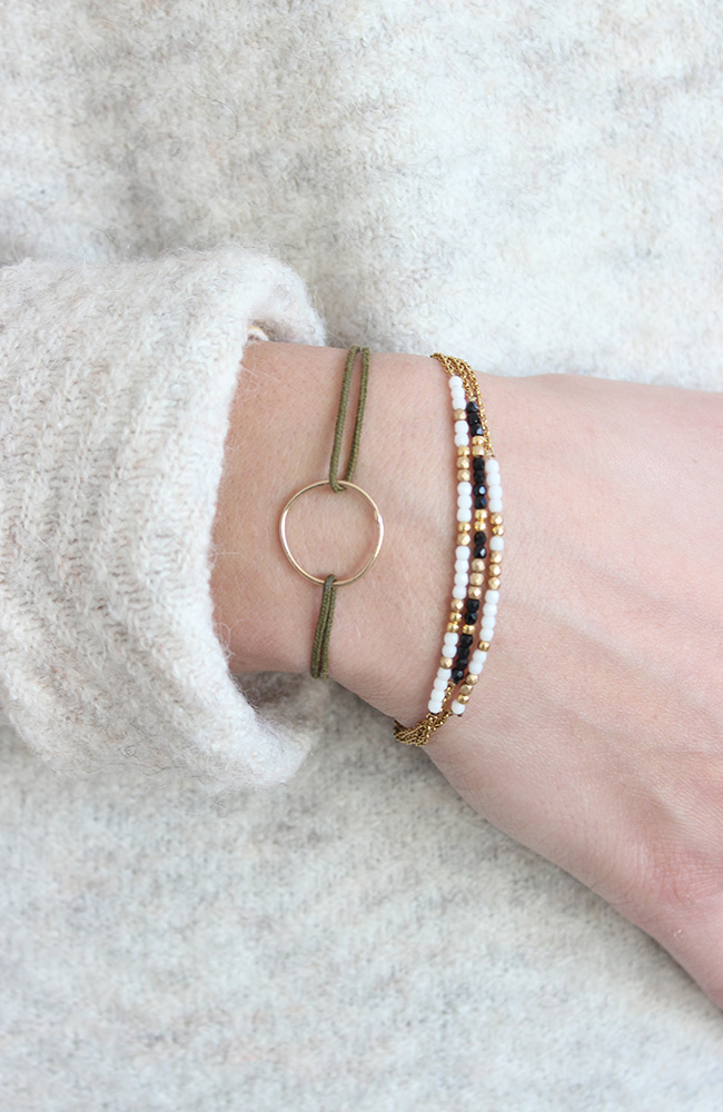 Schema  DIY Multi-strand bracelet with faceted glass beads