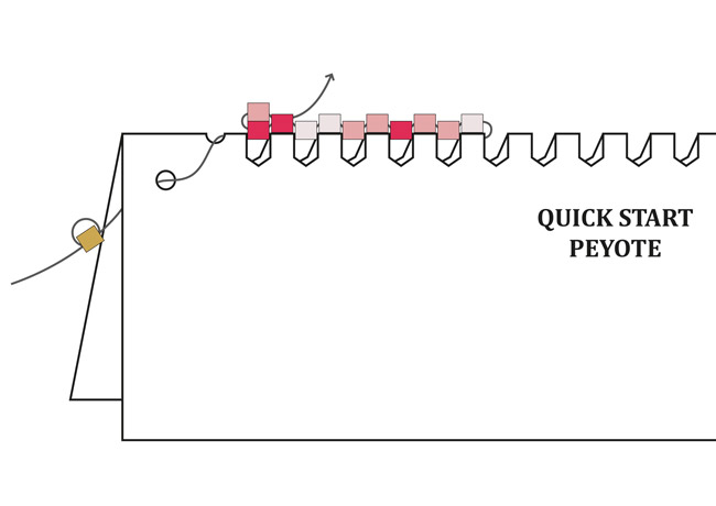 Miyuki bracelet weaving of peyote beads pair 5b