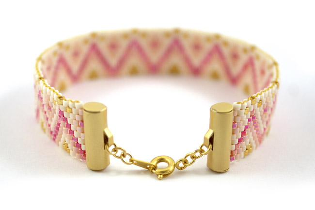 peyote pair pearl bracelet tie