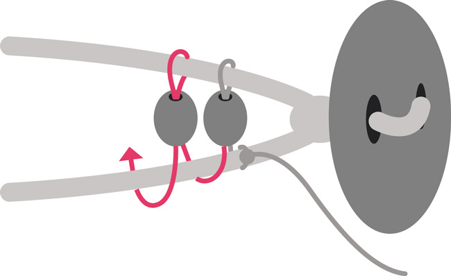 Light blue wrap bracelet and white leather star beads and miyuki beads : Step 3