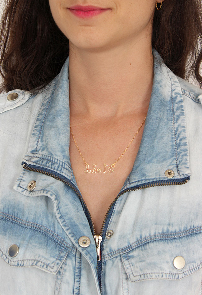 liberty necklace in golden brass wire pinterest