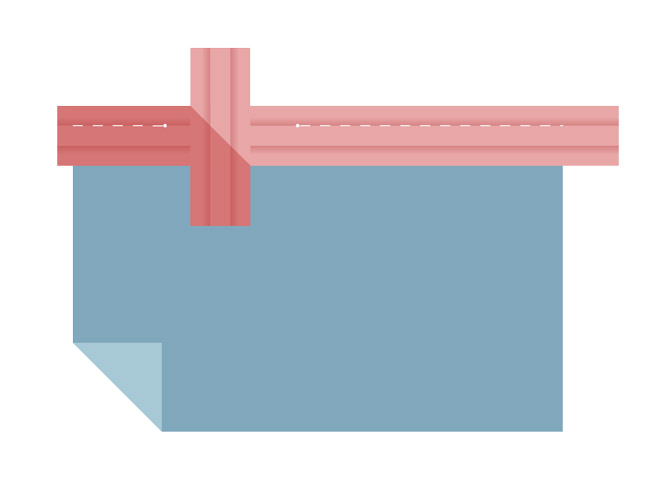 Overlap the ends of the bias