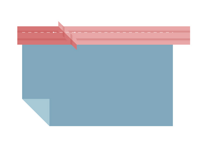 Finish your first seam bias on the work