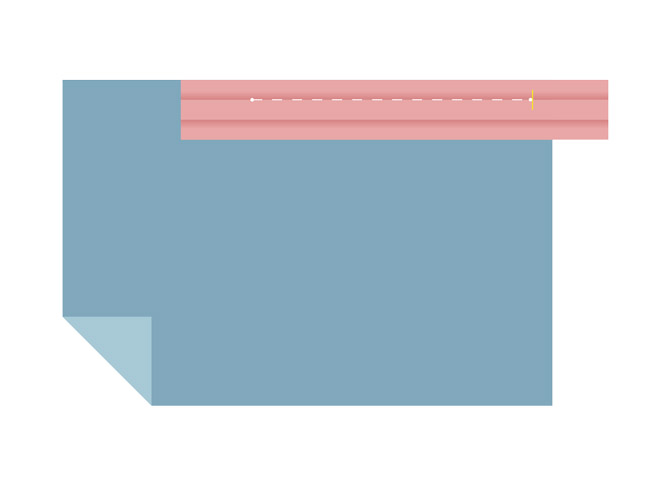 sew the bias and stop before the corner