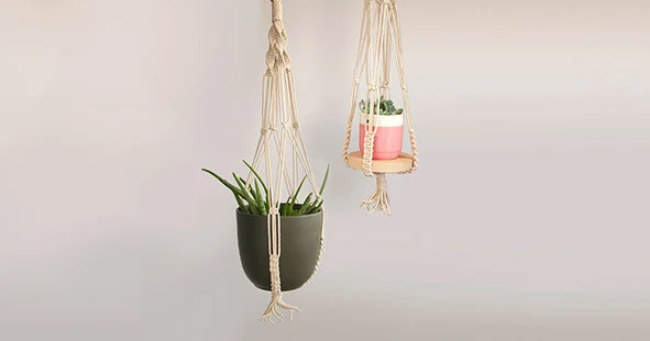 suspension macramé plante
