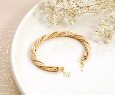 jonc tissage miyuki herringbone tubulaire twisted