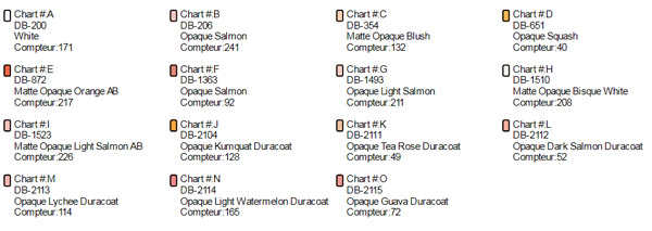 Peyote Weave Pattern Camellia In Watercolor Miyuki Delicas 11/0 : Step 1