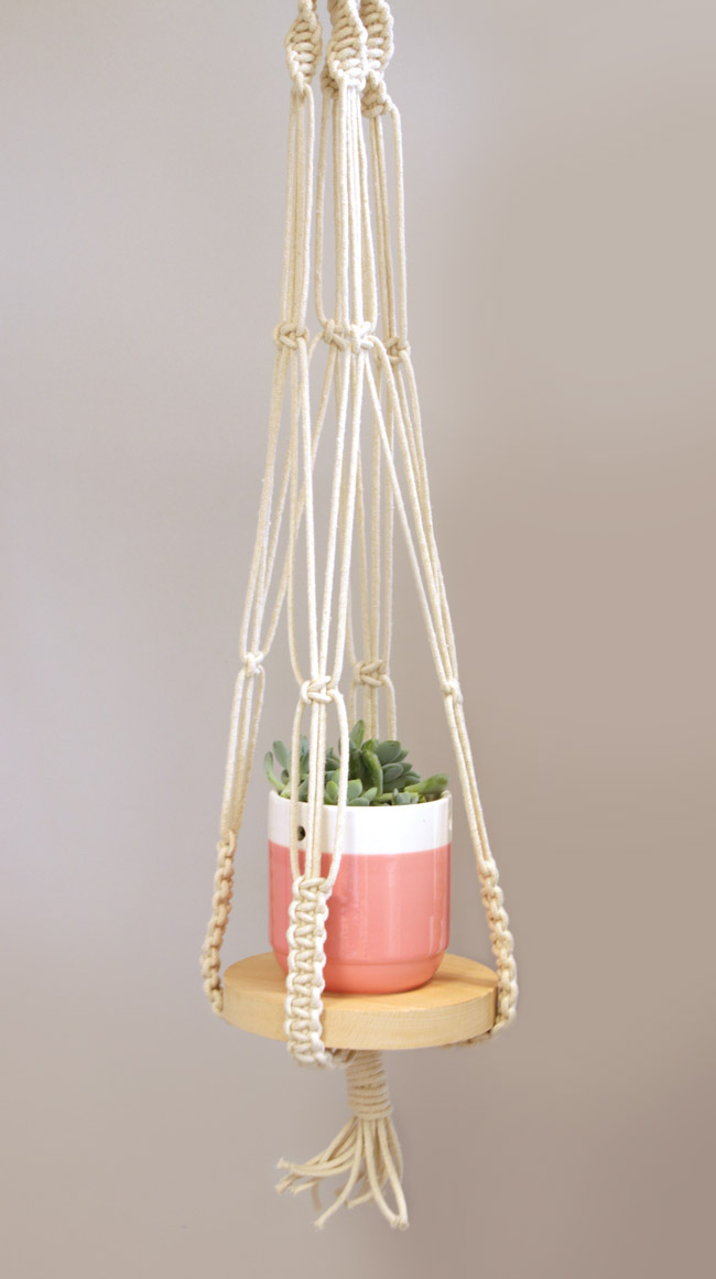 DIY Rope macrame support for flowerpot pinterest