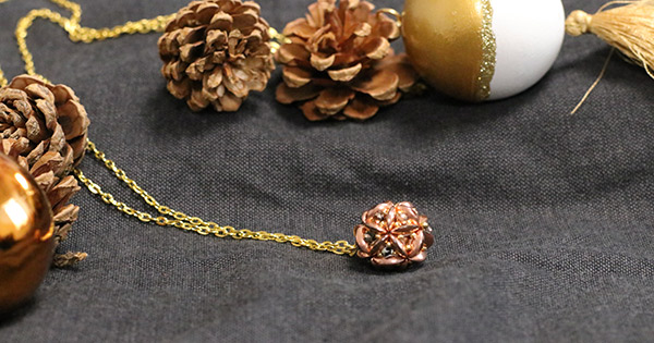 Schema Pendant with seed beads and ball with mobyduo Schema Pendant with seed beads and ball with mobyduo