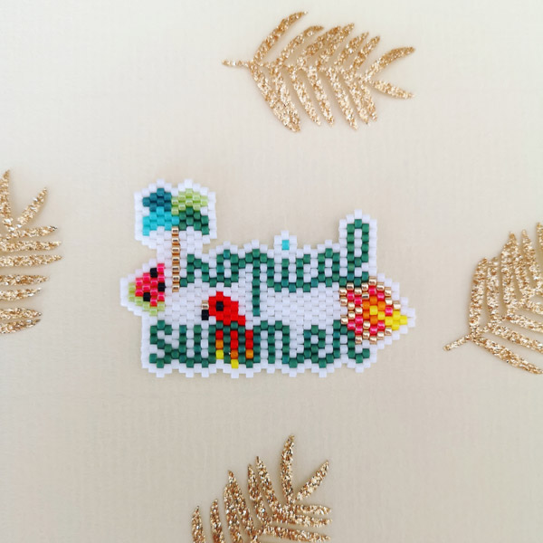 Weaving Brick Stitch Tropical Summer Miyuki Delica 11/0 : Step 2
