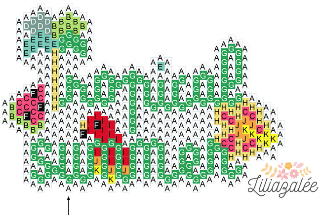 Weaving Brick Stitch Tropical Summer Miyuki Delica 11/0 : Step 1