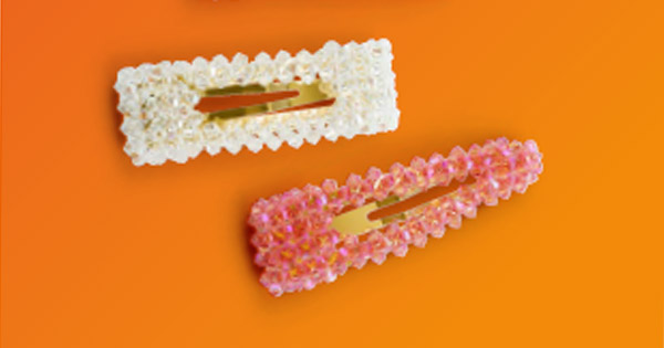 DIY Swarovski or PureCrystal toupie bead clips