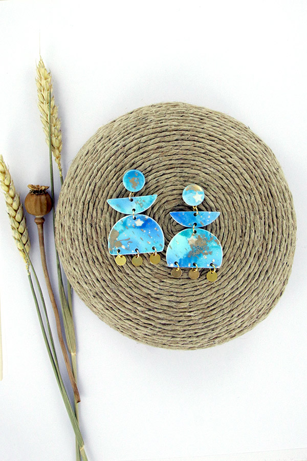 Fimo earrings and inks