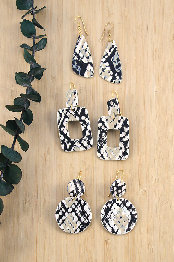 Schema Polymer imitation python earrings Schema Polymer imitation python earrings