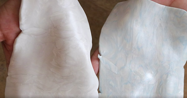 Schema Create a mother-of-pearl polymer effect with 2 techniques Schema Create a mother-of-pearl polymer effect with 2 techniques