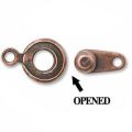 Button clasp 9mm Old copper tone x1