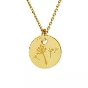 925 Sterling Silver dandelion charm 7 mm x1