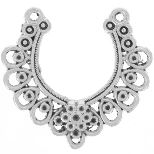 2 loops multirows spacer 34x32 mm Antique Silver Plating  x1