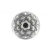 Spacer 8 rows ethnic decor 18mm Antique Silver Plating  x1