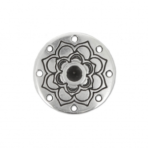 Spacer 8 rows ethnic decor 18mm Antique Silver Plating  x1