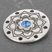 Spacer 8 rows ethnic decor 18mm Antique Silver Plating  x1