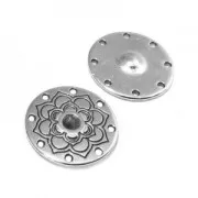 Spacer 8 rows ethnic decor 18mm Antique Silver Plating  x1