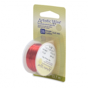 Artistic Copper Wire 0.41 mm - Red x13.7m