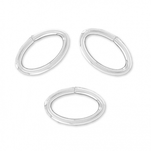 6.4x4x0.8 mm 925 Sterling Silver oval open Jump rings x10