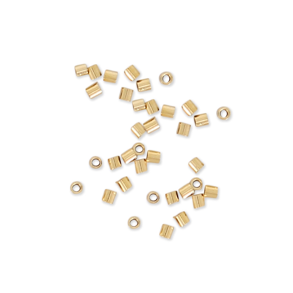 Crimp Tubes mm Gold filled x50 Perles Co