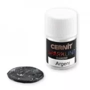 Glass powder for Polymer Clay Cernit Sparkling Diamond Silver 080 x5g