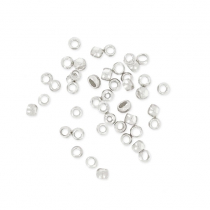 Crimp beads 1.5 mm - Made in Europe - fine silver plating x100