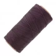 Linhasita waxed thread spool for micro macramé 0.75 mm - Cherry Black (630) x228m