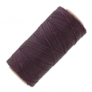 Linhasita waxed thread spool for micro macramé 0.75 mm - Cherry Black (630) x228m