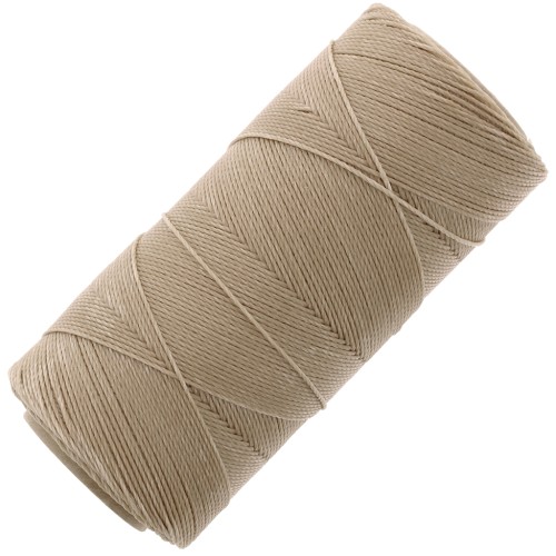 Linhasita waxed thread spool for micro macramé 0.75 mm - Tan (382) x228m