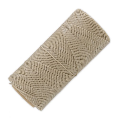 Linhasita waxed thread spool for micro macramé 0.75 mm - Beige (05) x228m
