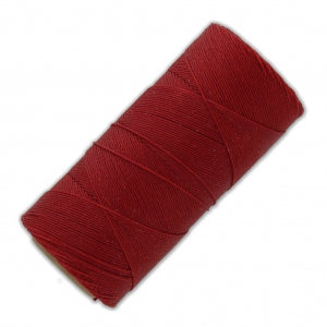 Linhasita waxed thread spool for micro macramé 0.75 mm - Red (233) x228m