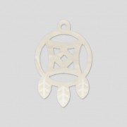 Plexiglass dream-catcher pendant 30x19.5 mm White x1|raw }}