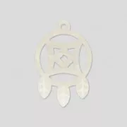 Plexiglass dream-catcher pendant 30x19.5 mm White x1