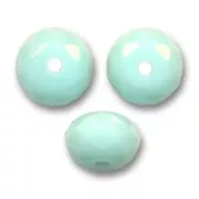 PureCrystal 5040 8 mm Flat Round Bead - Mint Alabaster x1
